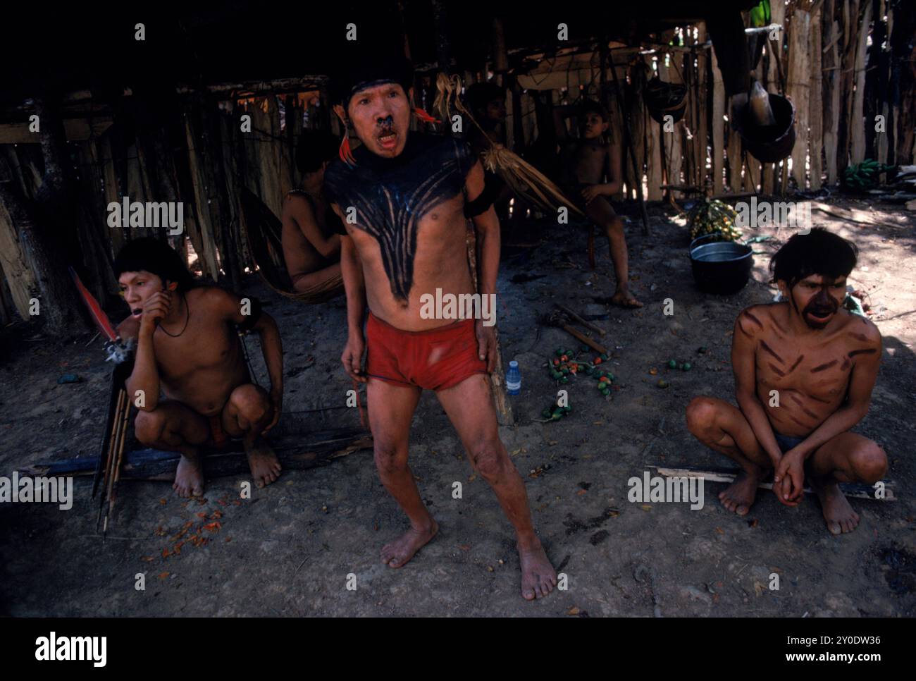 Schamane, Amazon, Venezuela Stockfoto