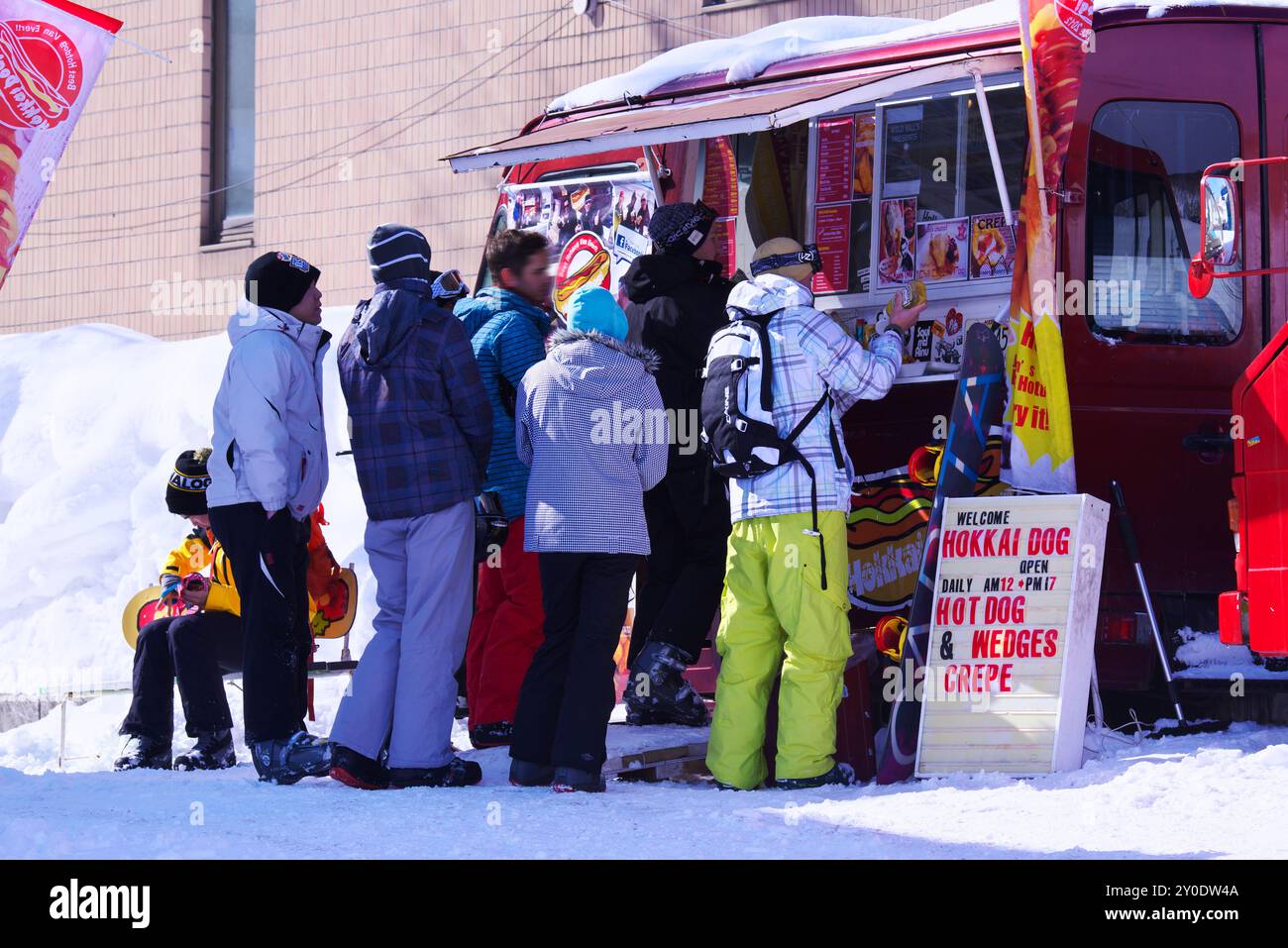 Ein Umzugsstand in Hirafuzaka Stockfoto
