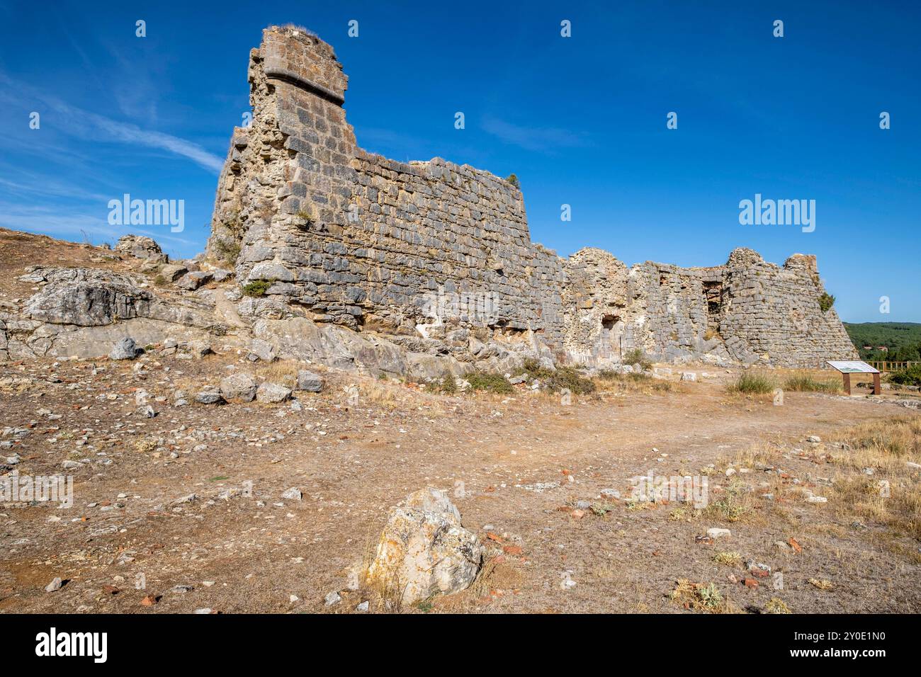 Festung San Leonardo de Yagüe, Soria, Autonome Gemeinschaft Kastilien, Spanien, Europa Stockfoto