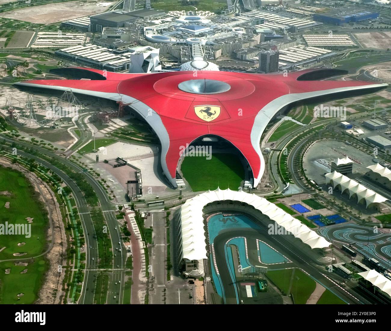Ferrari World in Abu Dhabi Stockfoto