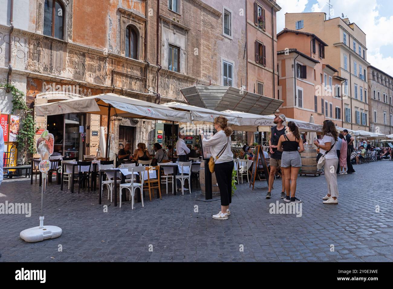 Rom Sommer 2024 Straßen des jüdischen Ghettos Stockfoto
