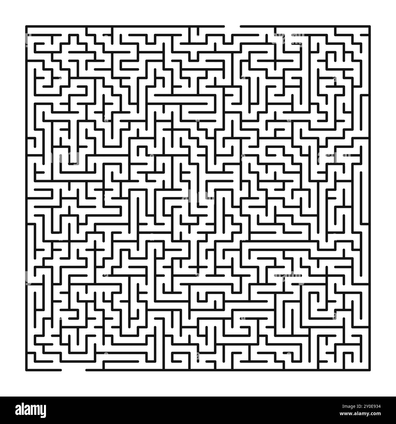 Designelement für Labyrinthform. Es gibt einen ein- und Ausgang und einen richtigen Pfad, aber viele Wege führen in Sackgassen. Stock Vektor