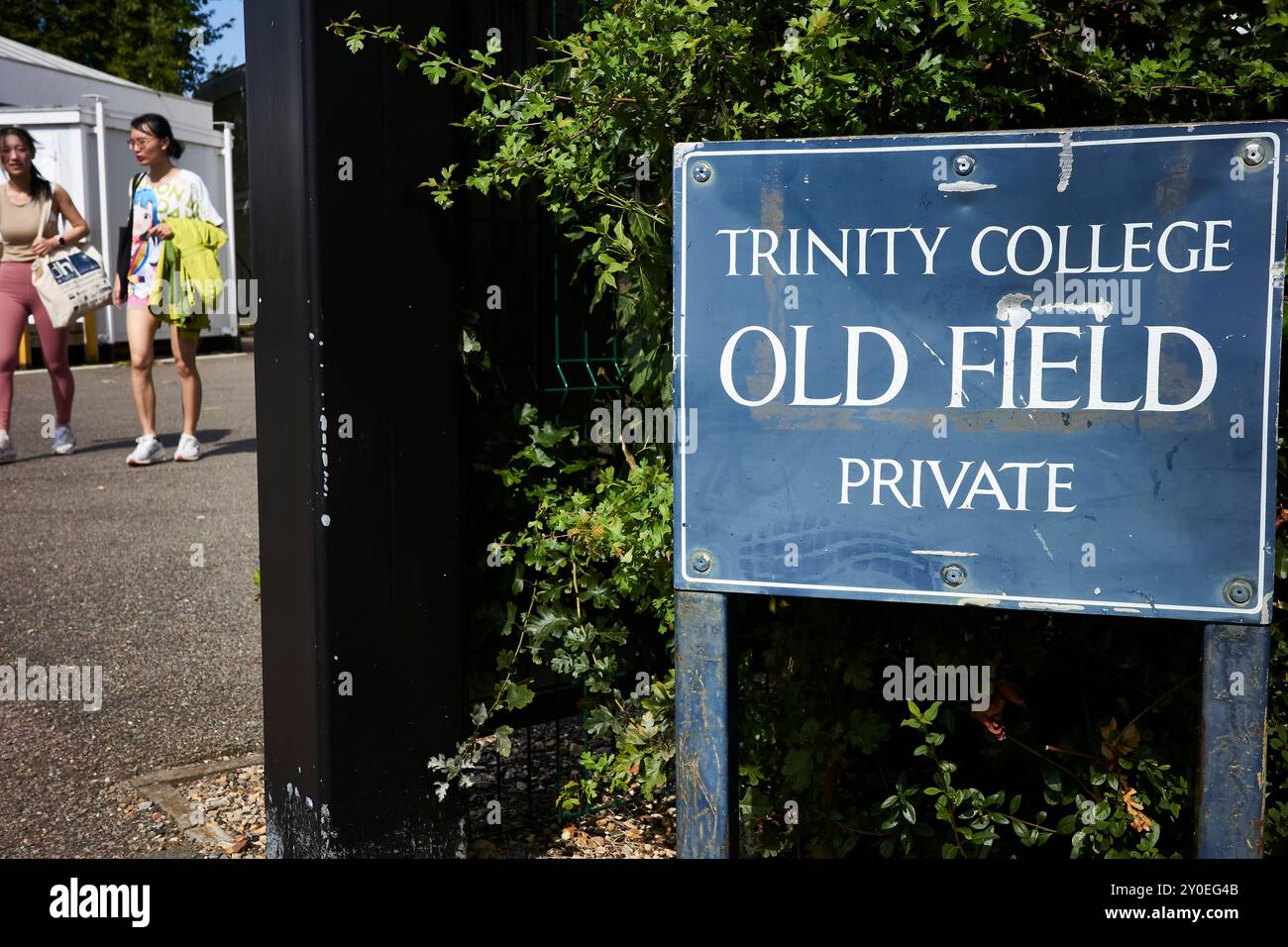 Squash- und Badmintonplätze, Trinity College Old Field Sports Ground, University of Cambridge, England. Stockfoto