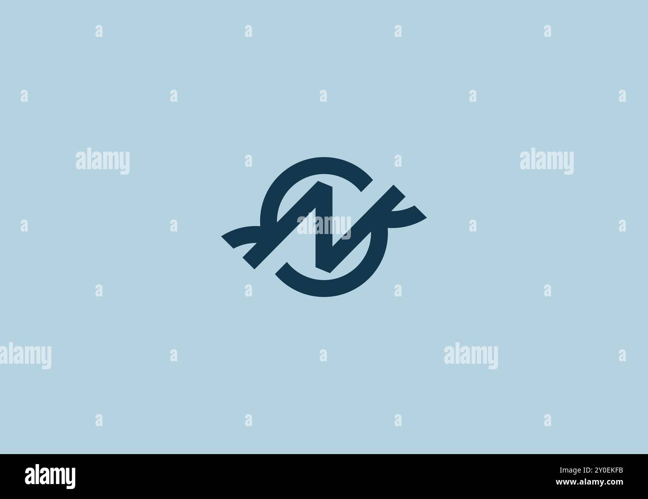 Logo-Buchstaben N und K, Logo mit einfachen Kreis N und K, einzigartig, modern, minimalistisch. Symbol für den Vektor der Geschäftsidentität. Stock Vektor