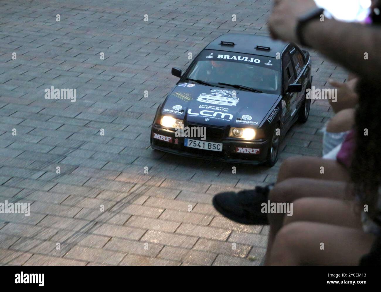 Pablo Pacheco Ortiz fuhr einen BMW E36 Rallyefahrer bei der 17. Cristian Lopez Rallye Palacio de Deportes Santander Cantabria Spanien 02/08/2024 Stockfoto