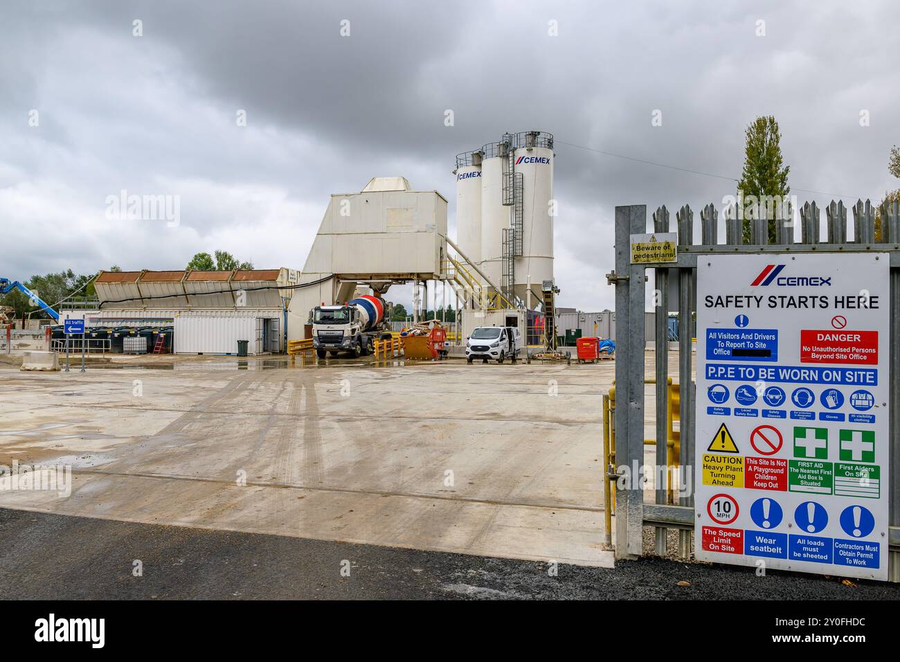 Cemex Witney Betonwerk Stockfoto