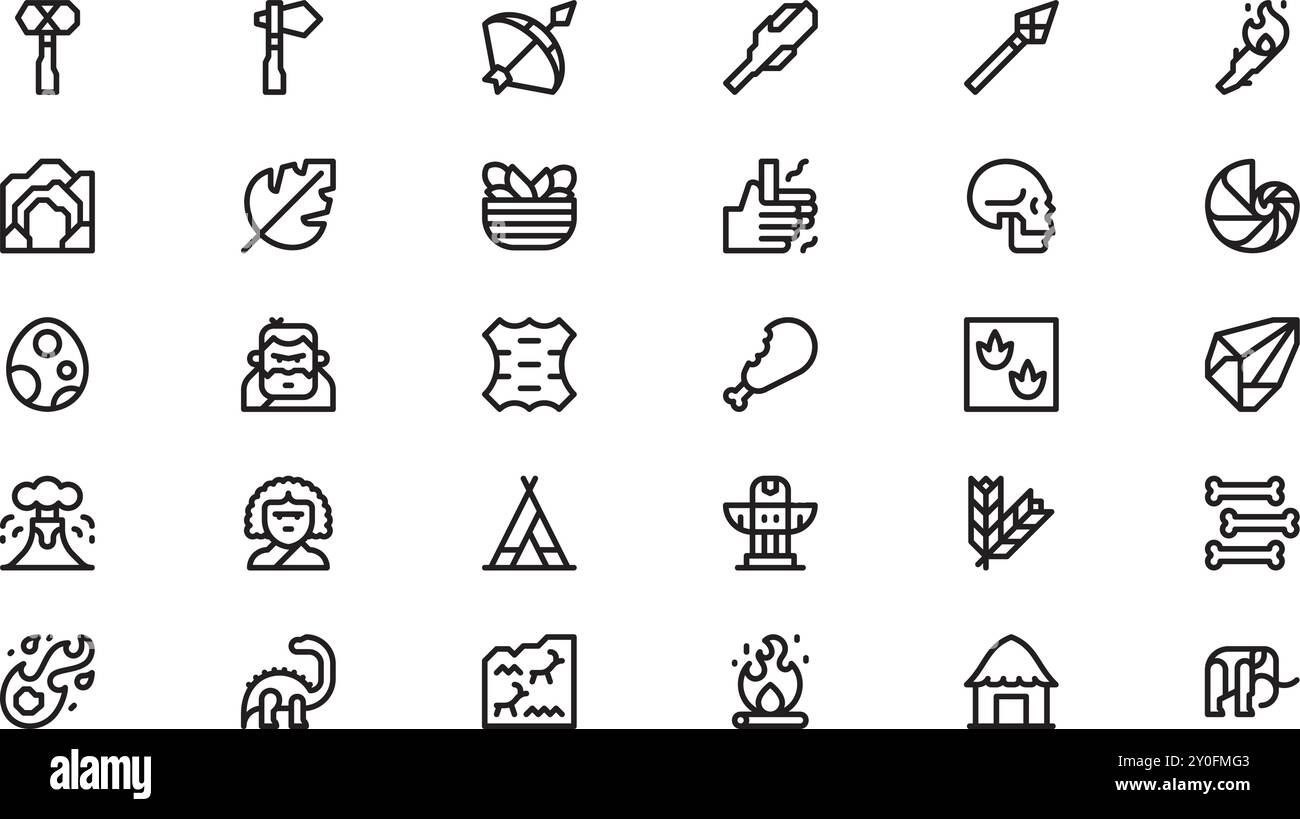 Prähistorische Symbole hochwertige Vektorsymbole mit editierbarer Kontur. Ideal für professionelle und kreative Projekte. Stock Vektor Prähistorische Symbole hochwertige Vektorsymbole mit editierbarer Kontur. Ideal für professionelle und kreative Projekte. Stock Vektor