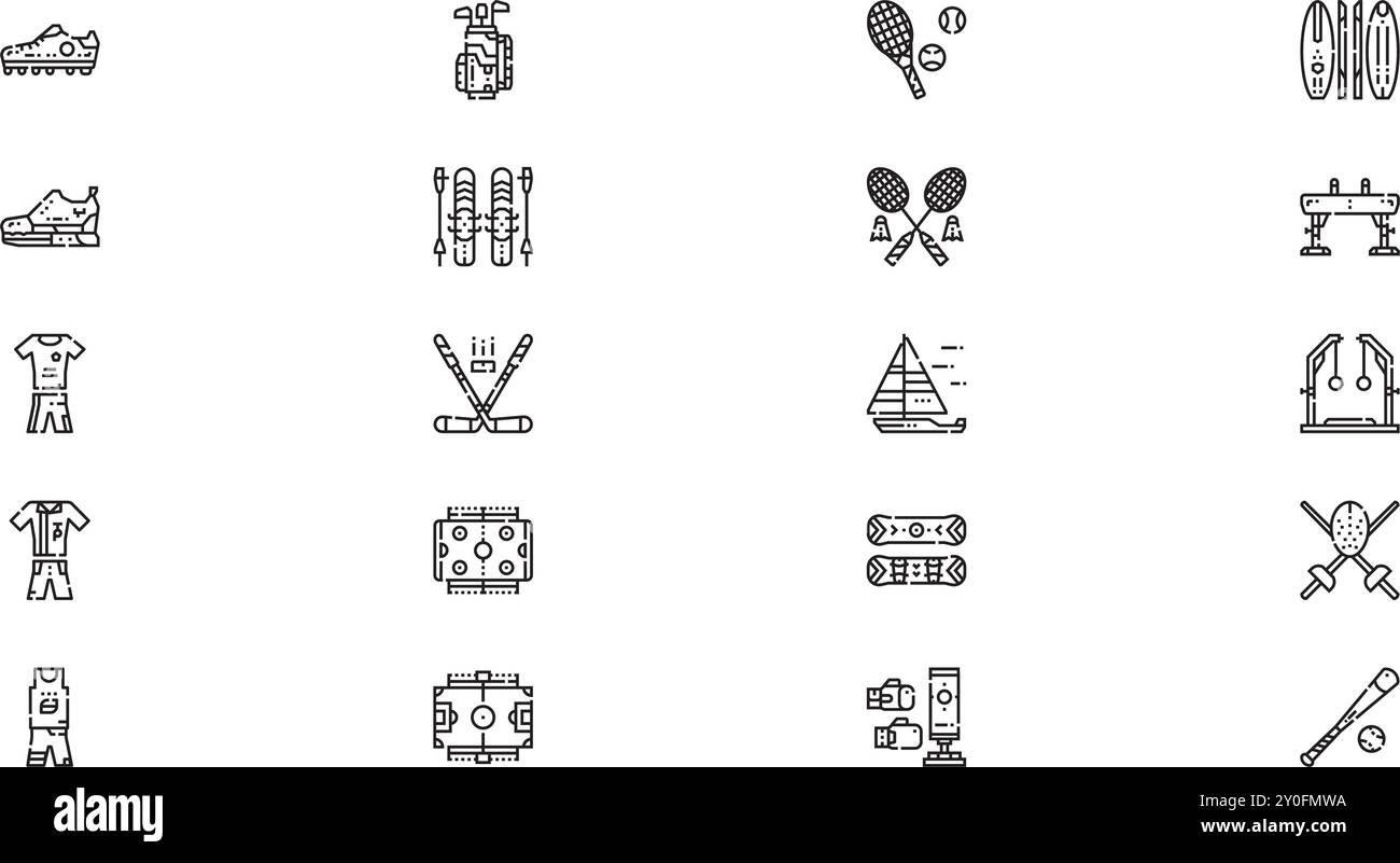 Sport Icons hochwertige Vector Icons Kollektion mit editierbarer Kontur. Ideal für professionelle und kreative Projekte. Stock Vektor
