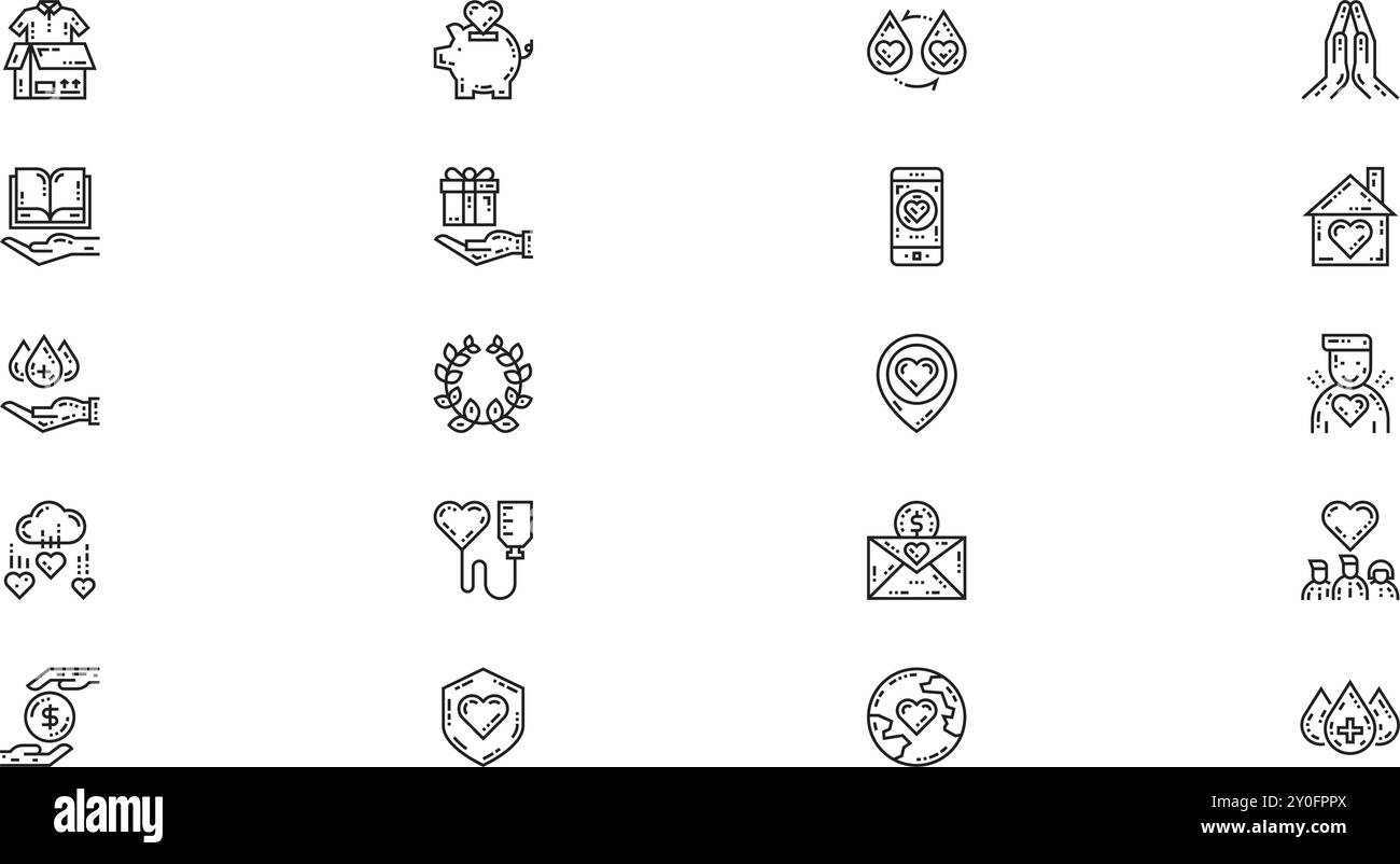 Hochwertige Vektorsymbole mit editierbarer Kontur. Ideal für professionelle und kreative Projekte. Stock Vektor