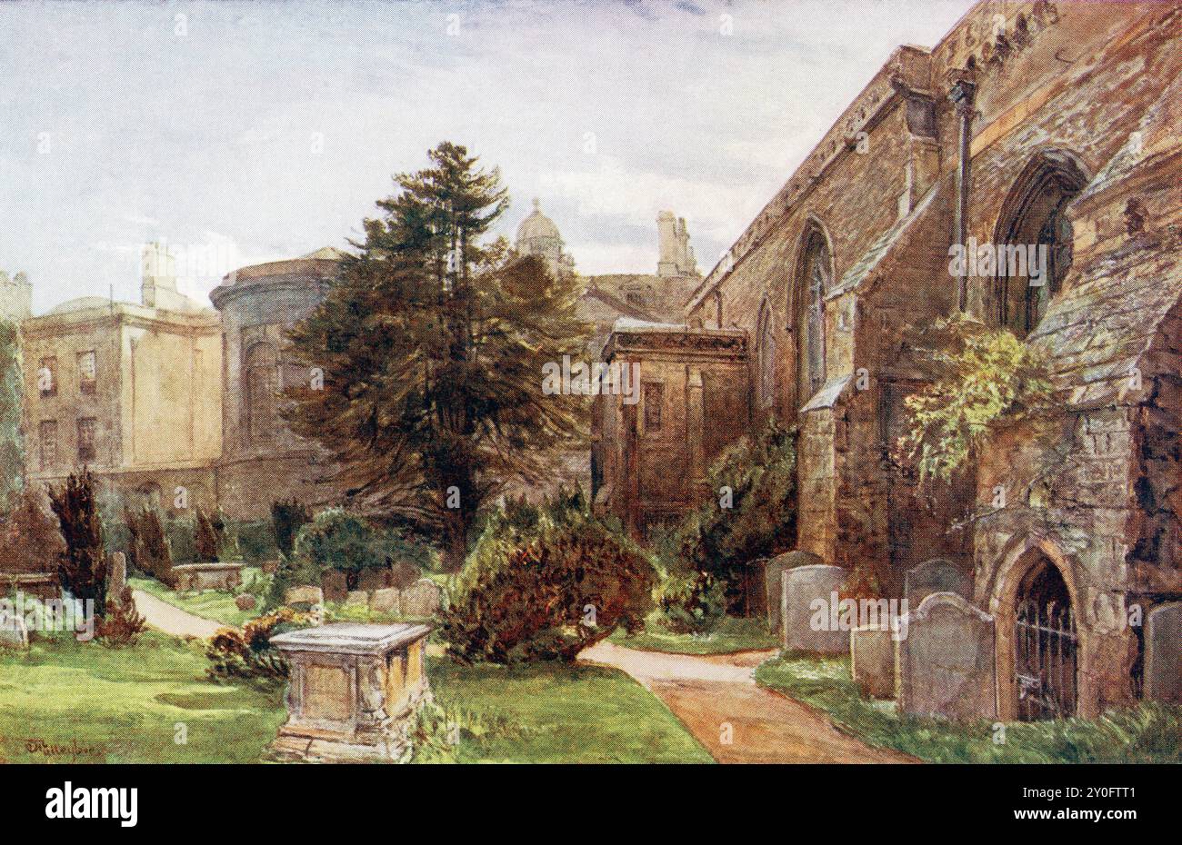 St. Peter-in-the-East, Oxford, England. Aus dem Buch Oxford, gemalt von John Fulleylove, erschien London 1922. Stockfoto