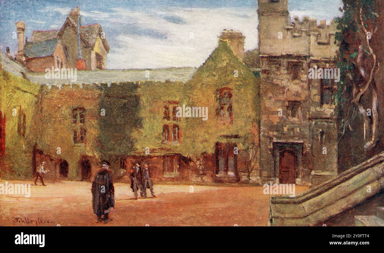 Merton College und St. Alban Hall, Oxford University, Oxford, England. Aus dem Buch Oxford, gemalt von John Fulleylove, erschien London 1922. Stockfoto