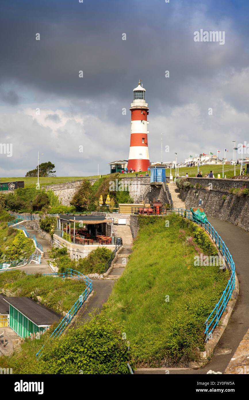 Großbritannien, England, Devon, Plymouth, Smeaton’s Tower ab Madeira Row Stockfoto