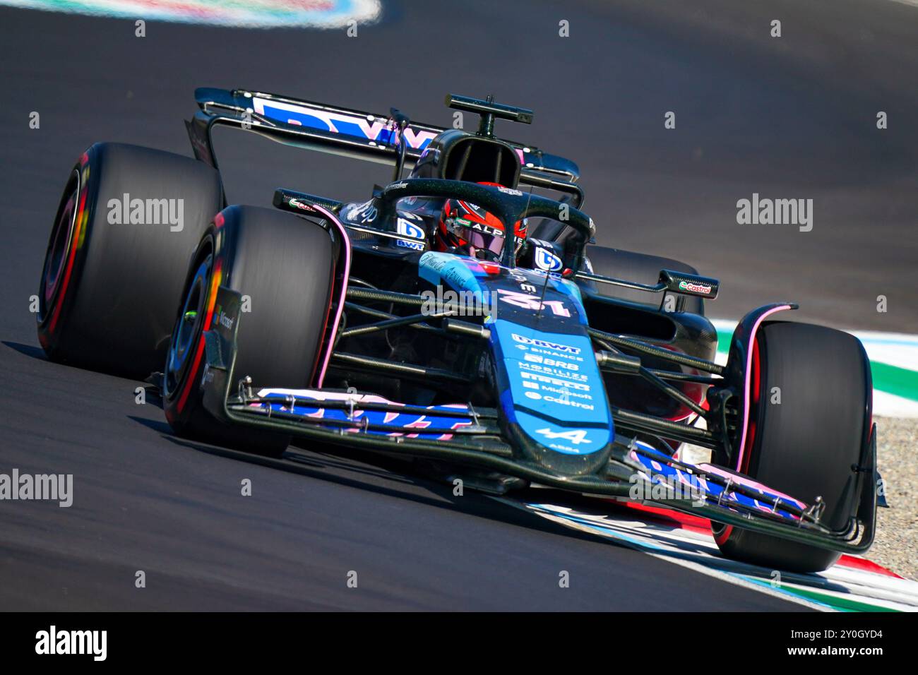 Monza, Italien. 30. August 2024. Esteban Ocon von Frankreich fuhr das (31) BWT Alpine F1 Team A524 während des FP1 der Formel 1 Pirelli Gran Premio d'Italia 2024 am 30. August 2024 in Monza, Italien. Quelle: Luca Rossini/E-Mage/Alamy Live News Stockfoto