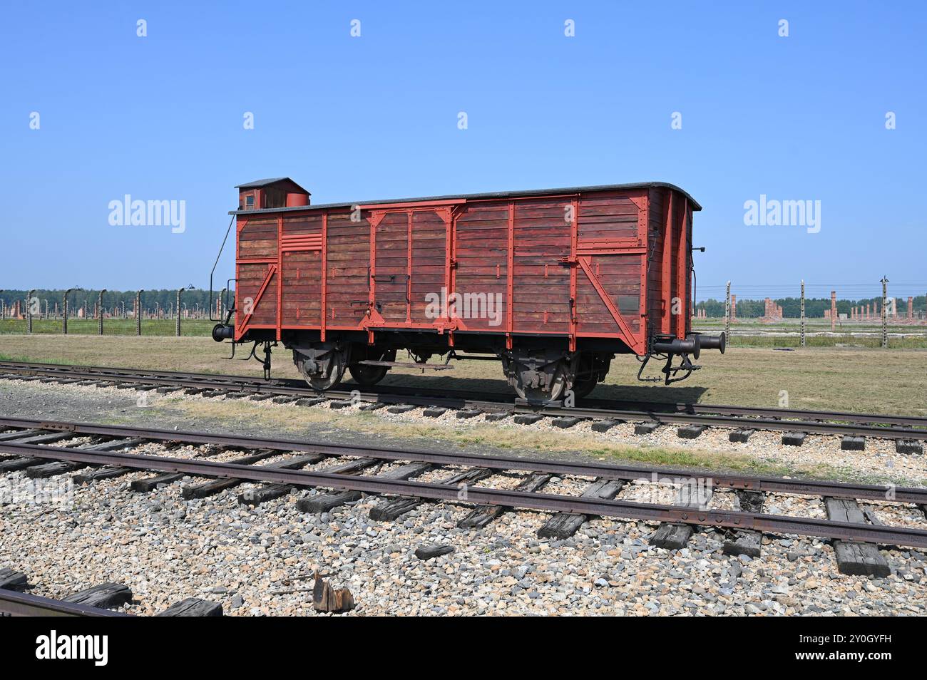 Auschwitz II-Birkenau bei Krakau in Polen. Stockfoto