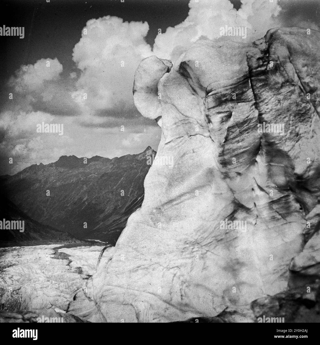 Piz Palu im Berninagebirge Schweizer Alpen 1928 Stockfoto