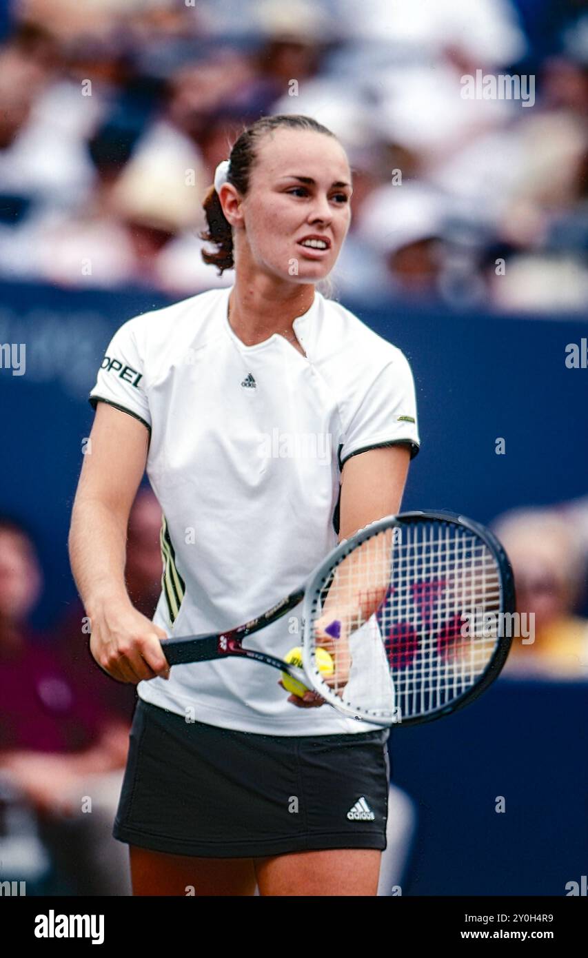 Martina Hingis (SUI) bei den US Open 1999. Stockfoto