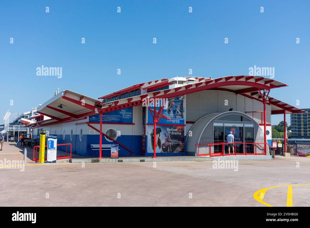 RFDS Darwin Tourist Facility, Stokes Hill Wharf, Darwin Waterfront Precinct, Stadt Darwin, Northern Territory, Australien Stockfoto