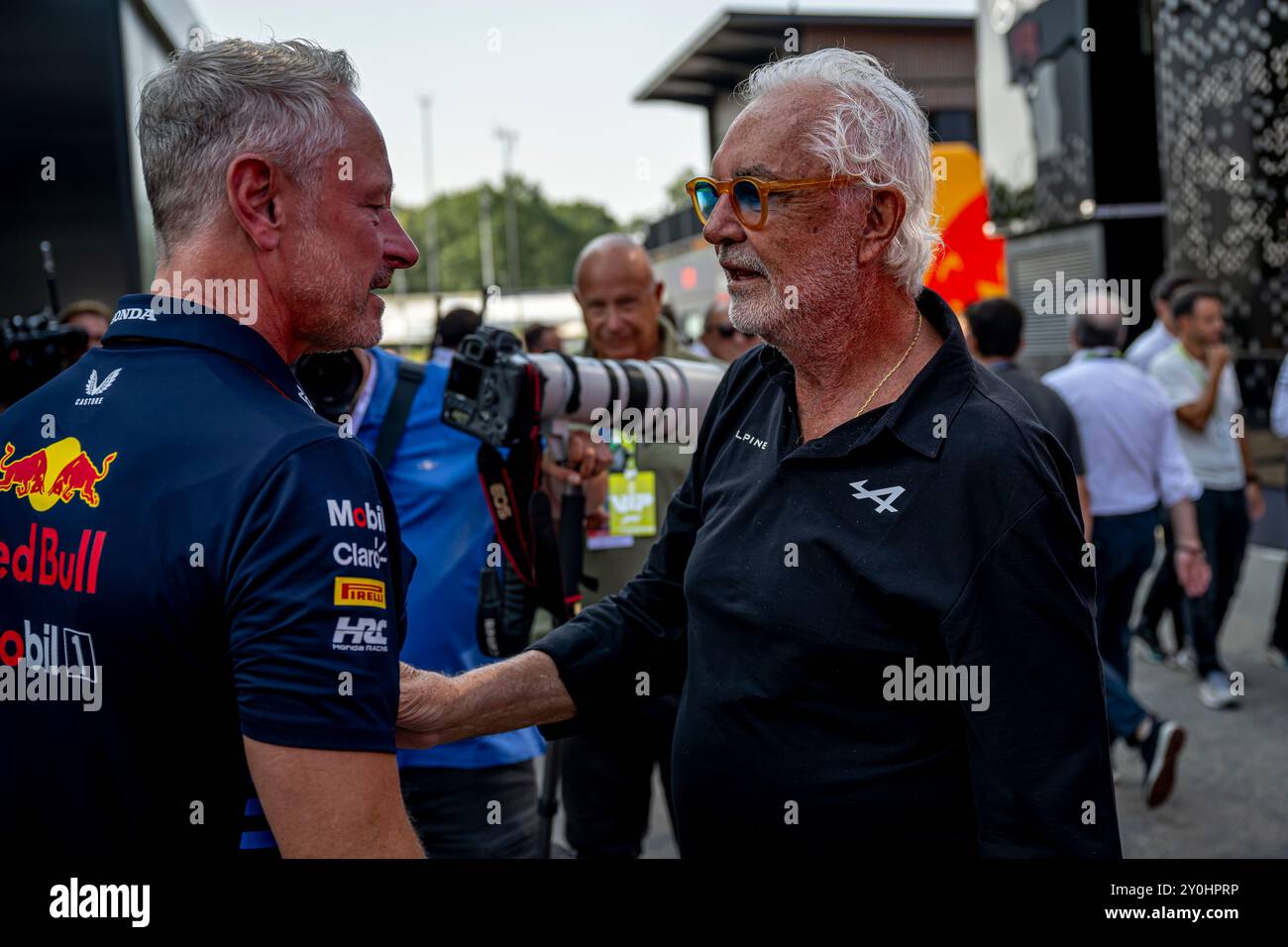 Monza, Italien, 02. September 2024, Flavio Briatore, Alpenberater am Renntag, Runde 16 der Formel-1-Meisterschaft 2024. Quelle: Michael Potts/Alamy Live News Stockfoto