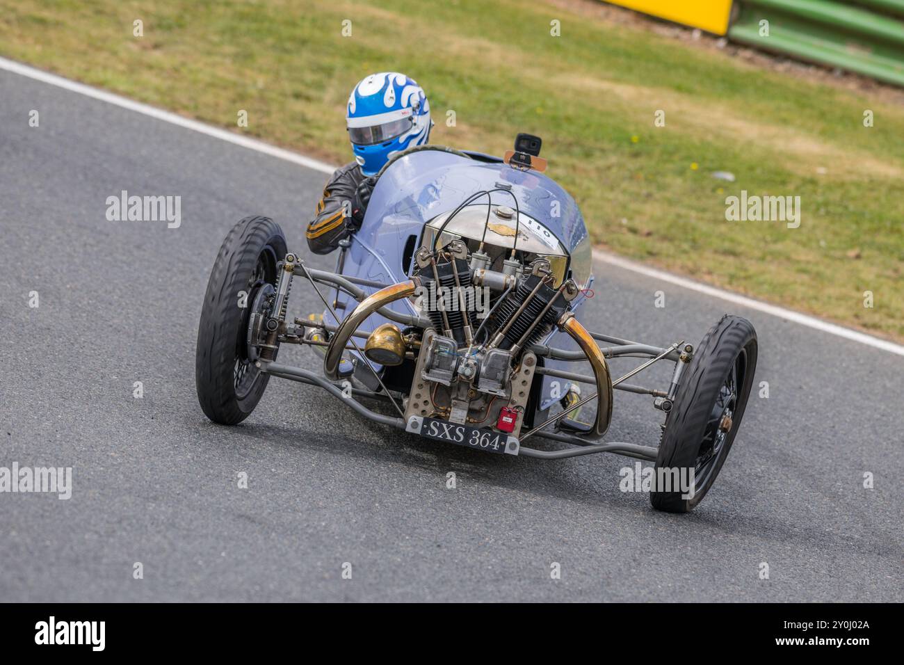 Der Vintage Sports Car Club, V.S.C.C. Renntag auf der Mallory Park Rennstrecke, Leicestershire, England, Großbritannien, August, 2023. Stockfoto