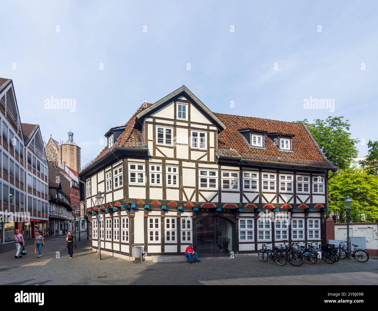 Braunschweig, Braunschweig: Häuser Stiftsherrenhäuser kleine Burg 2-4 in , Niedersachsen, Deutschland Stockfoto