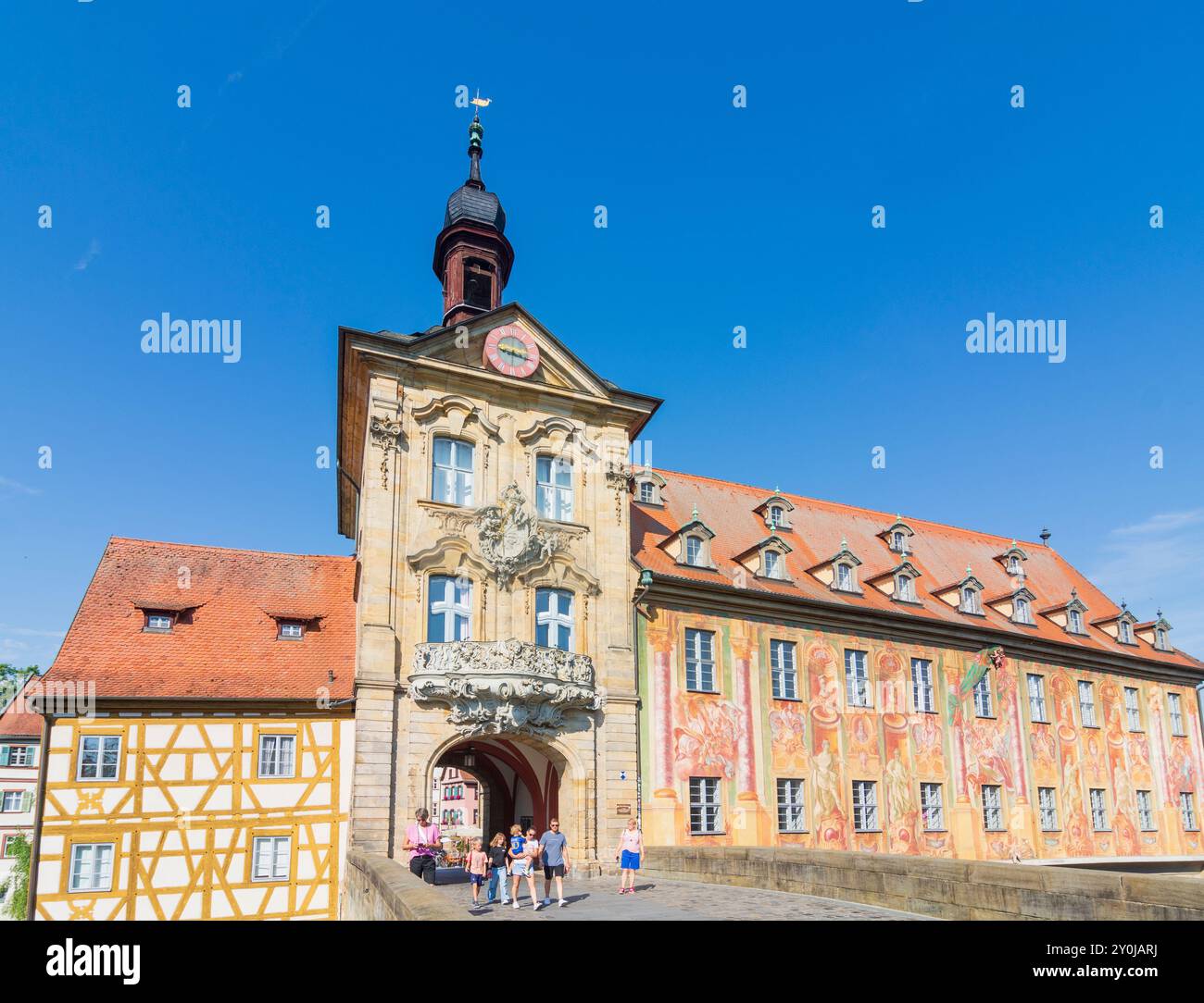 Bamberg: Altes Rathaus, Brücke obere Brücke in Oberfranken, Oberfranken, Bayern, Deutschland Stockfoto