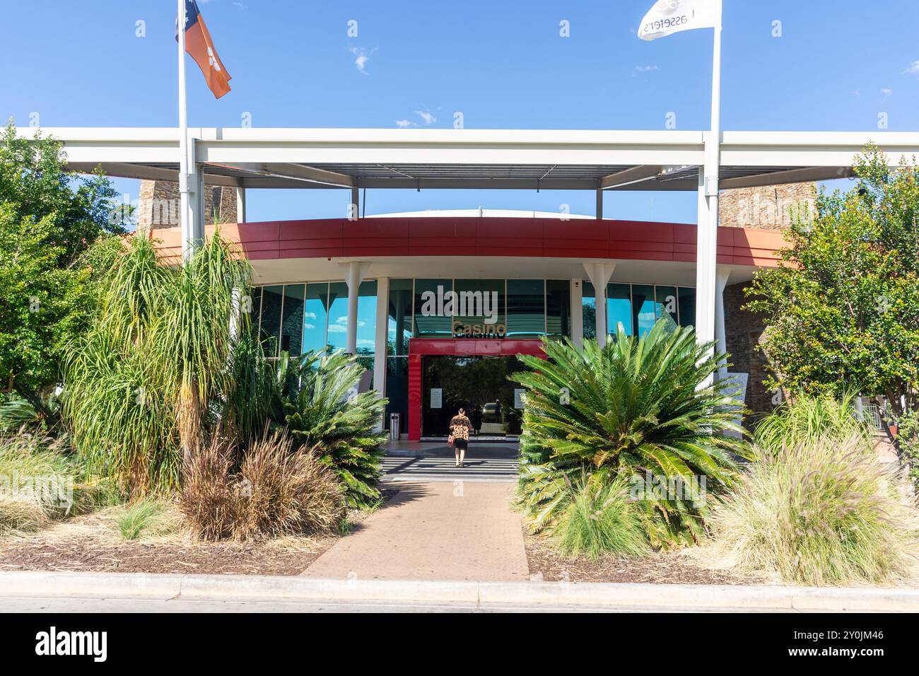 Eintritt zum Lasseters Casino, Barrett Drive, Alice Springs, Northern Territory, Australien Stockfoto