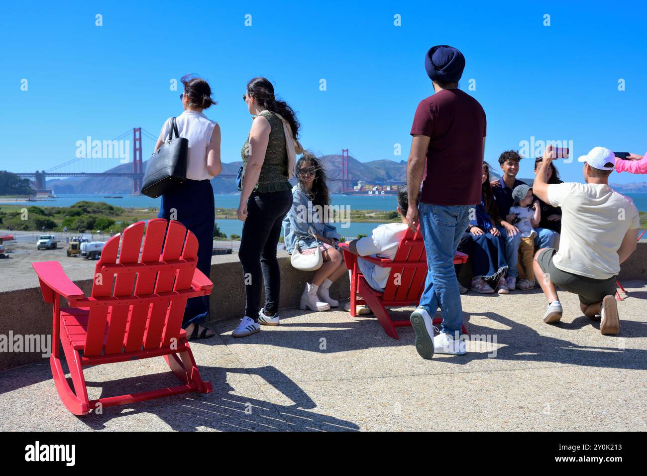 Die Presidio Tunnel Tops sind die neueste Attraktion für Touristen und Einheimische, San Francisco CA Stockfoto