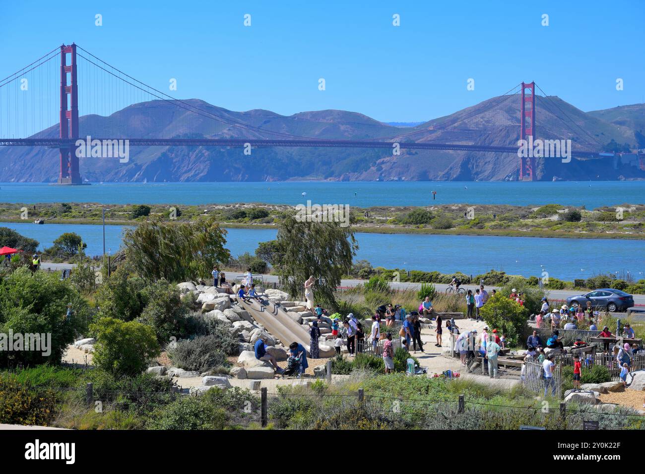 Die Presidio Tunnel Tops sind die neueste Attraktion für Touristen und Einheimische, San Francisco CA Stockfoto