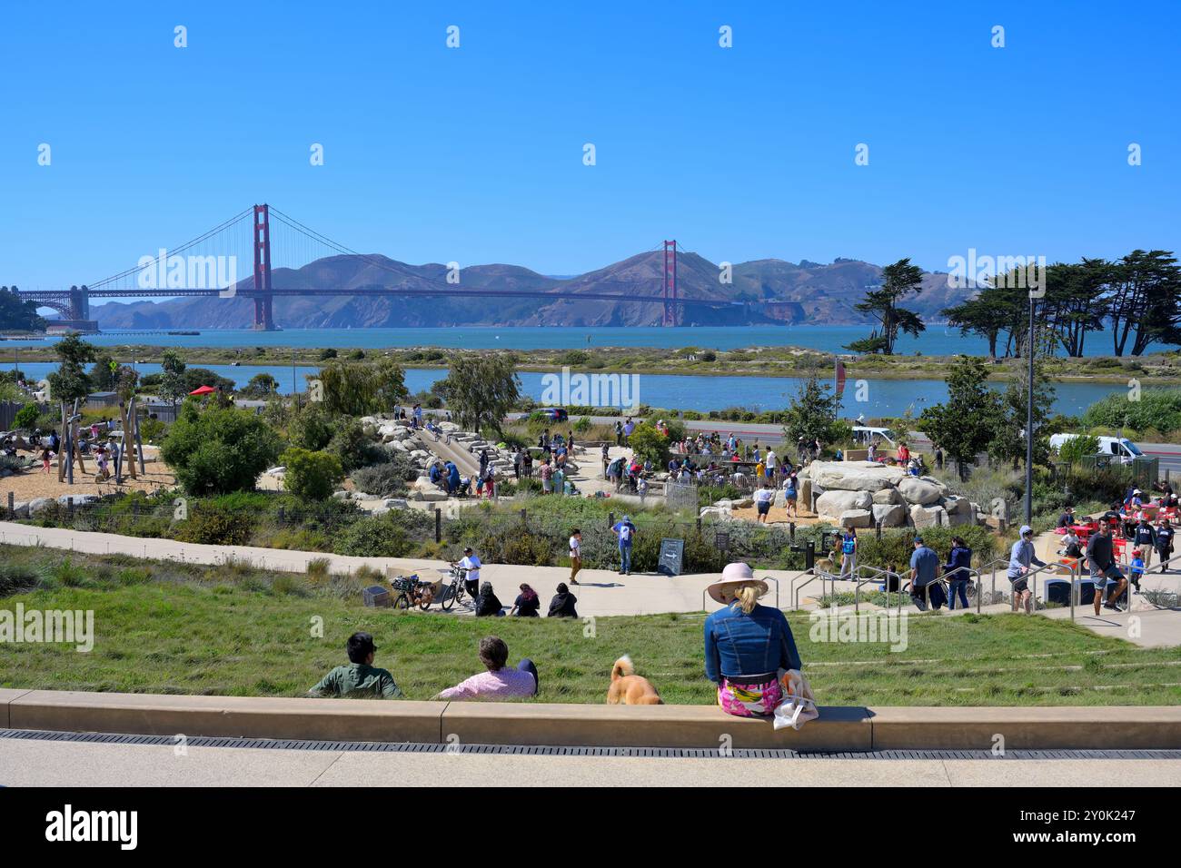 Die Presidio Tunnel Tops sind die neueste Attraktion für Touristen und Einheimische, San Francisco CA Stockfoto