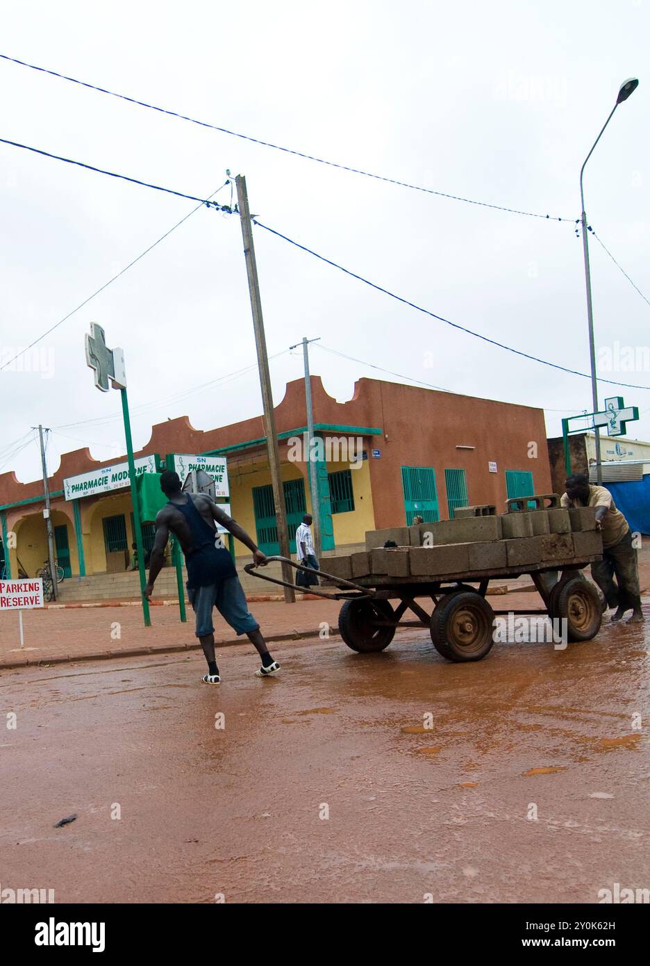 Ein regnerischer Tag in Bobo Dioulasso, Burkina Faso. Stockfoto