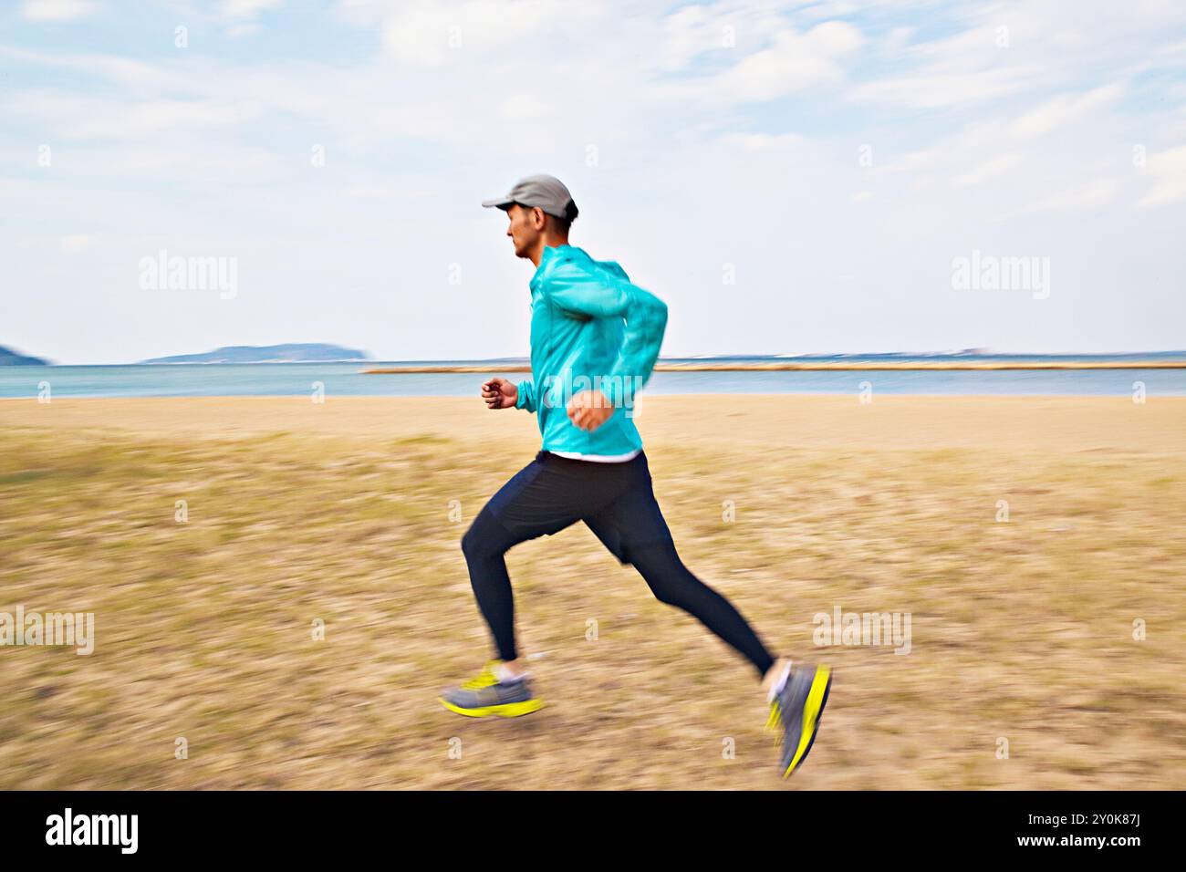 Mann läuft Stockfoto