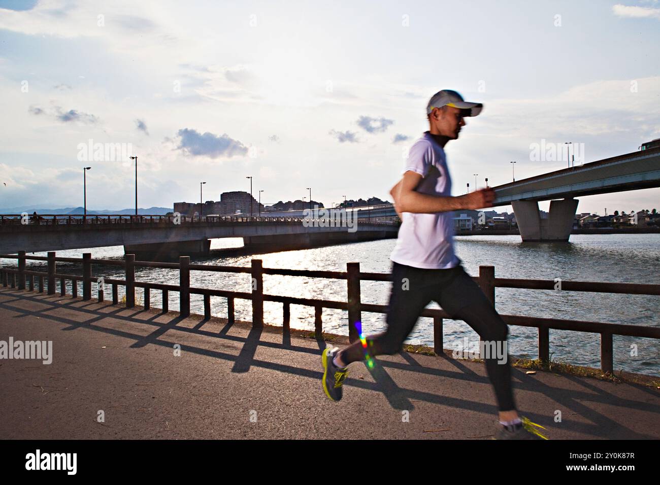 Mann läuft Stockfoto