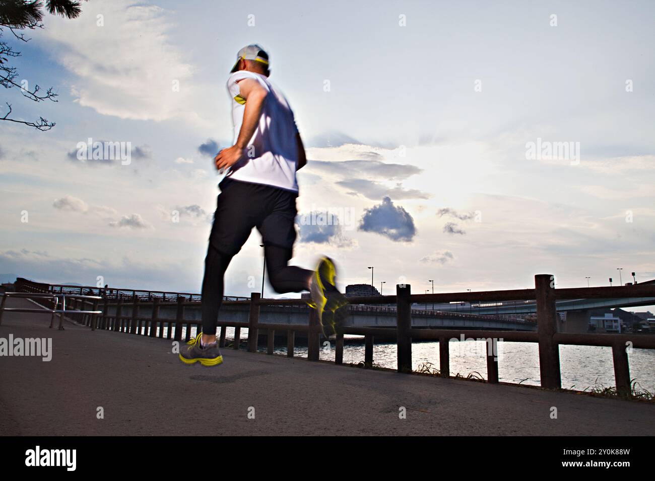 Mann läuft Stockfoto