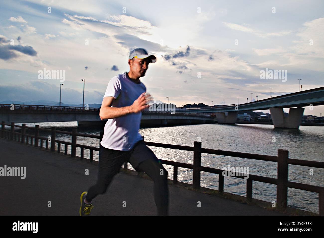 Mann läuft Stockfoto