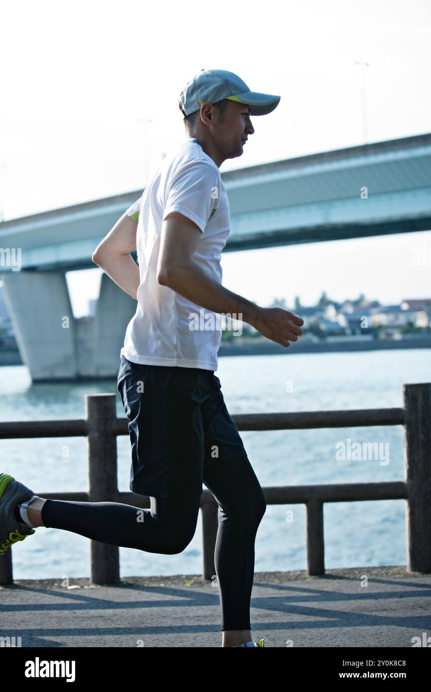 Mann läuft Stockfoto