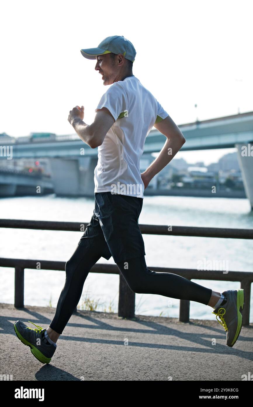 Mann läuft Stockfoto