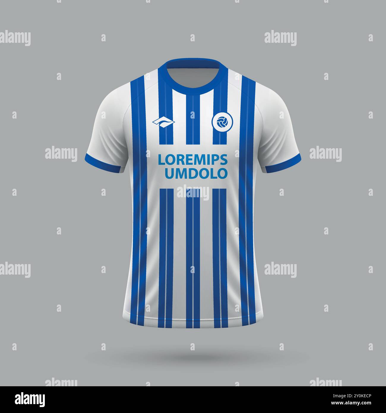 Realistisches 3D-Fußballtrikot im Brighton-Stil, Vorlage für Fußballtrikot Stock Vektor