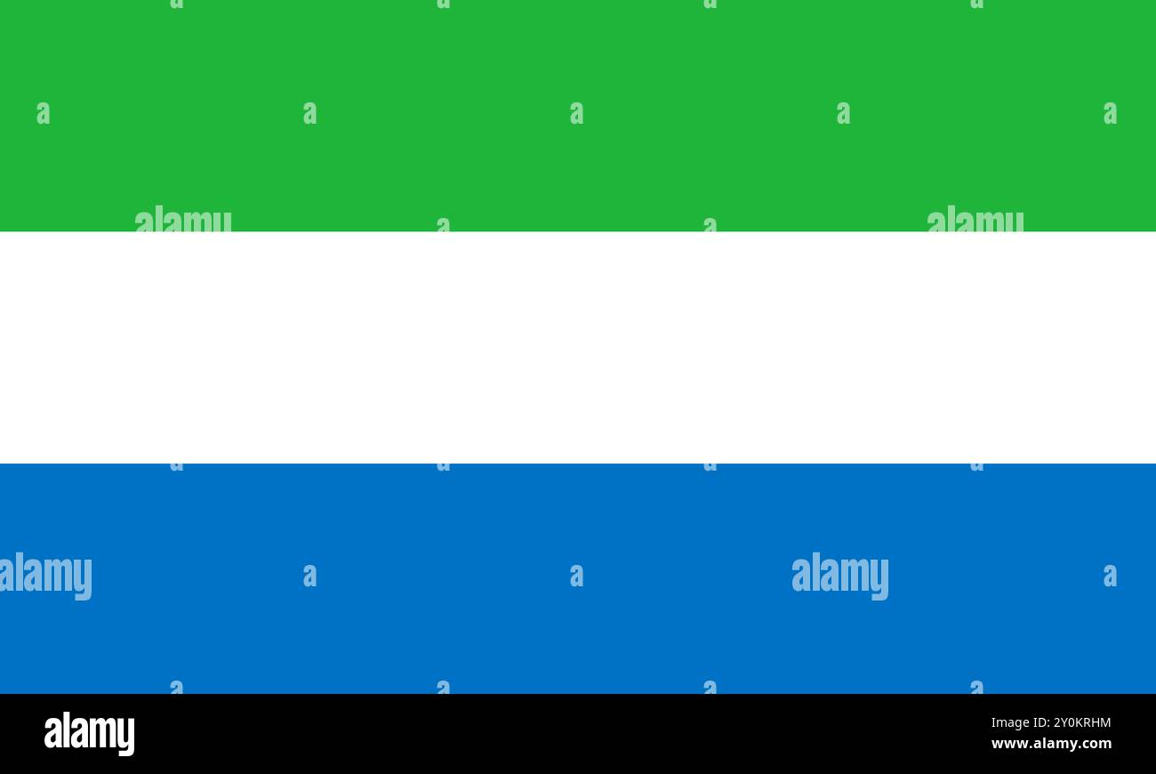 Nationaldesign mit Flagge von Sierra Leone Stock Vektor