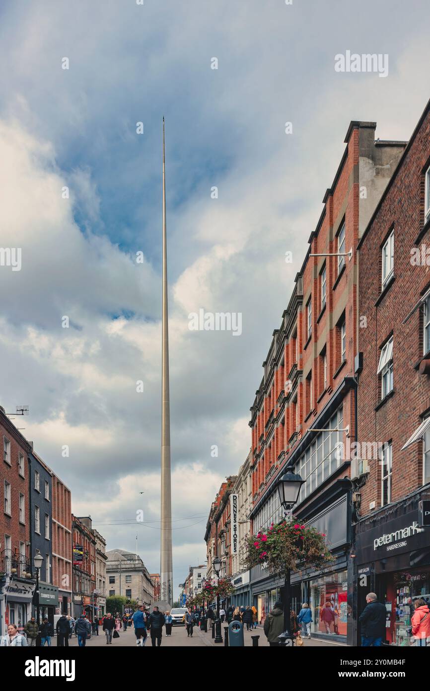 The Spire in der O´Connell Street in Dublin, Irland Stockfoto