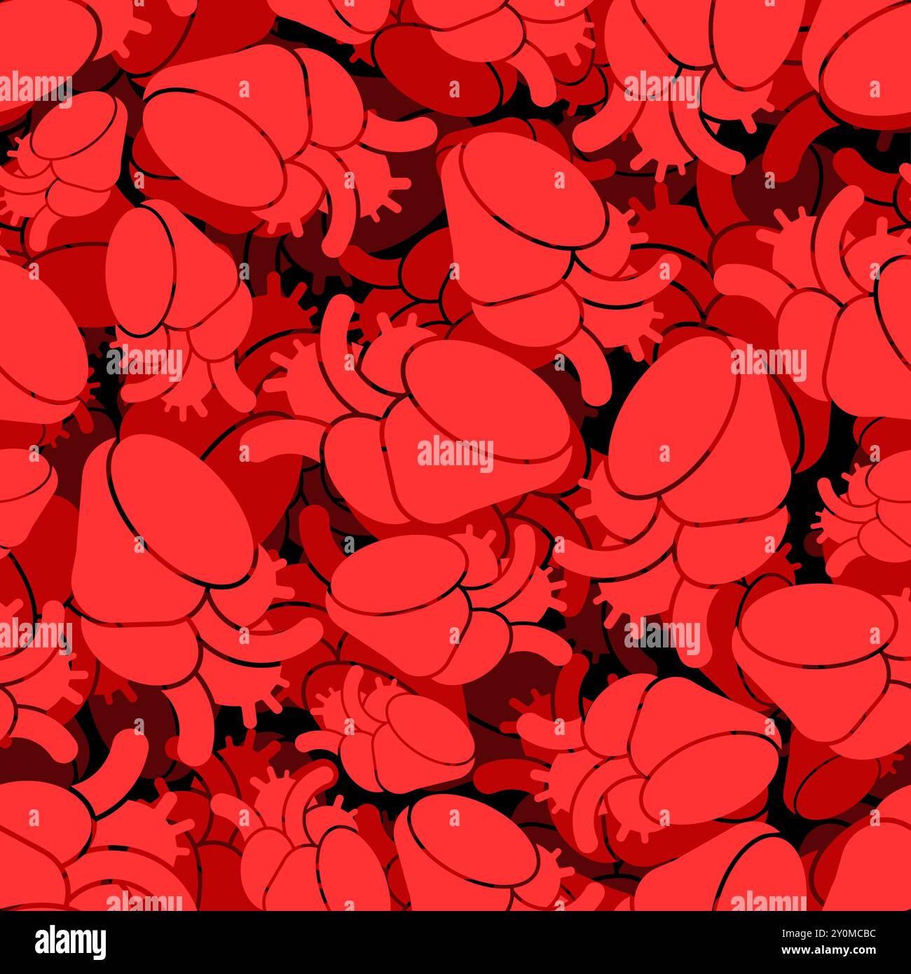 Anatomisches Herzmuster nahtlos. Herzhintergrund Stock Vektor