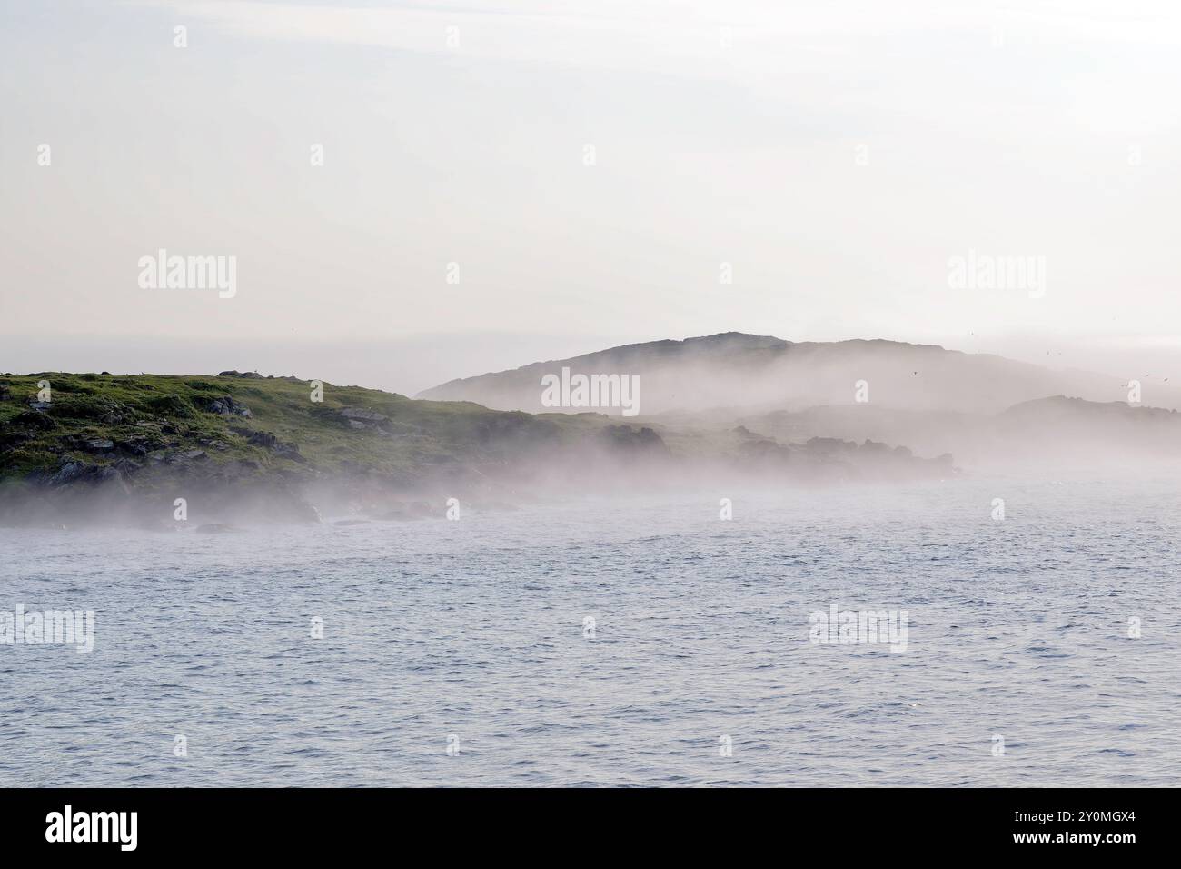 Ein nebeliger Morgen in Red Bay, Neufundland und Labrador, kanada Stockfoto