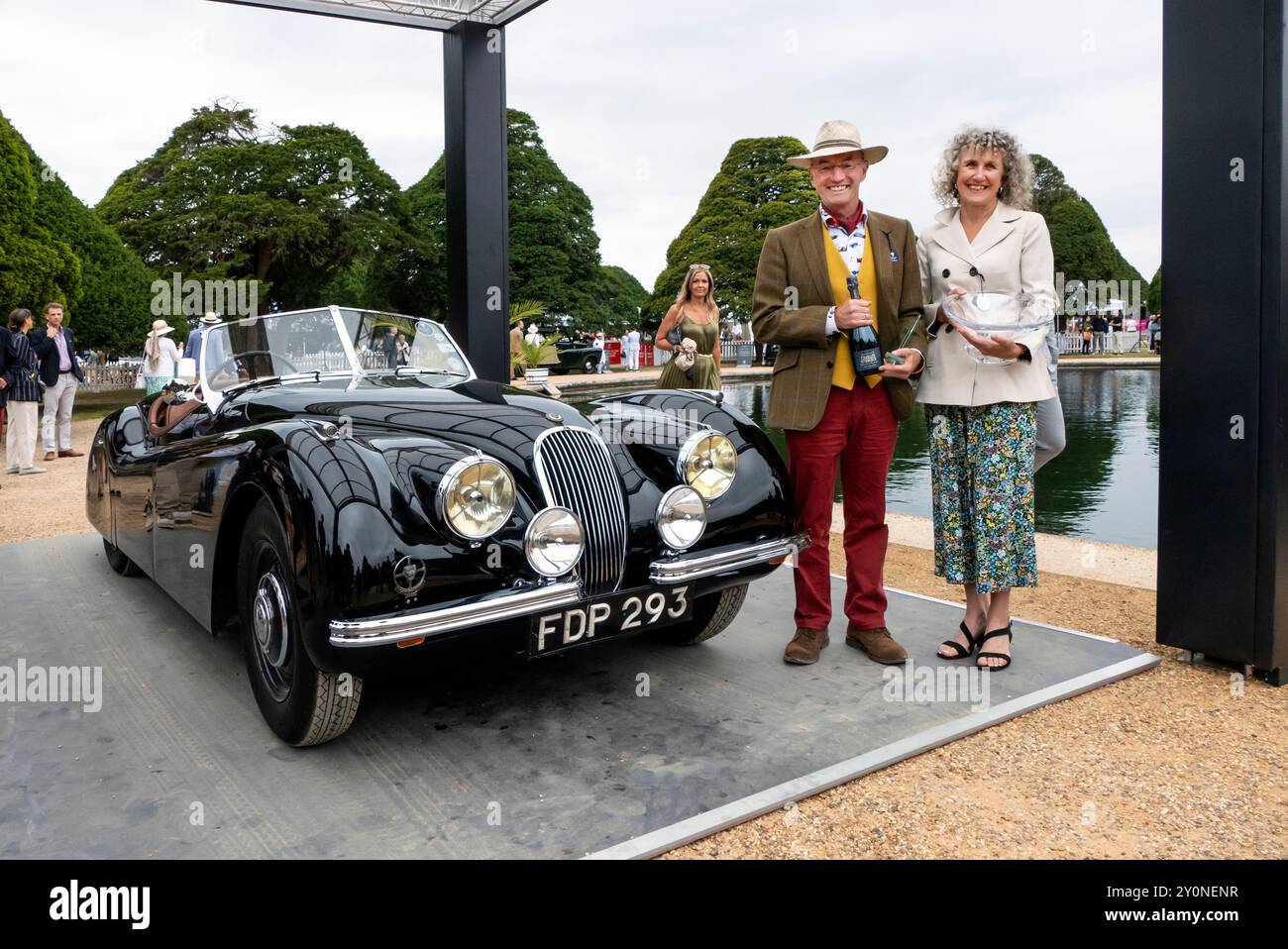 Jagura XK120 Gewinner des Club Concous beim Concours of Elegance Hampton Court Palace London UK 2024 Stockfoto