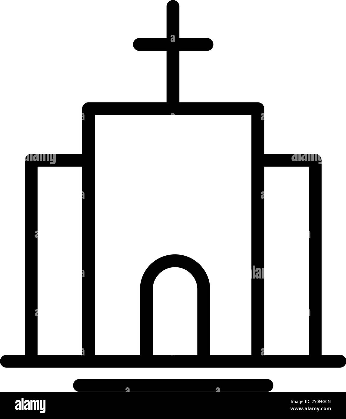 Icon Gebäude Kirche christliche Symbole editierbare Datei Stock Vektor