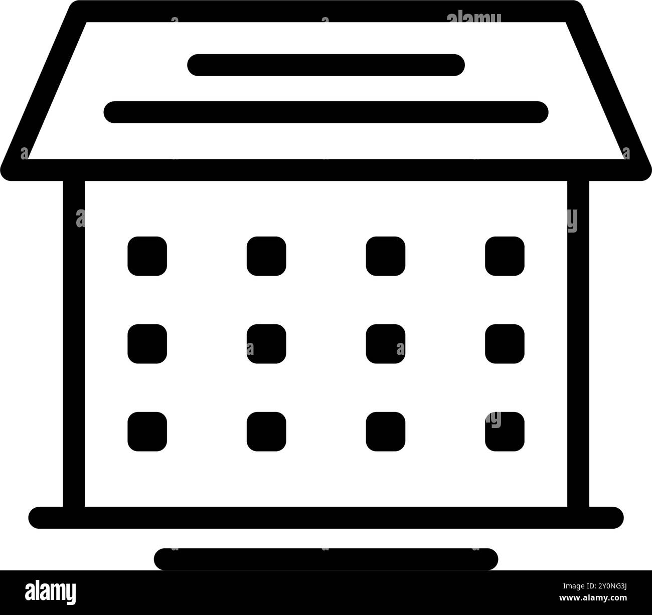 Icon Gebäude Residentalsymbole editierbare Datei Stock Vektor
