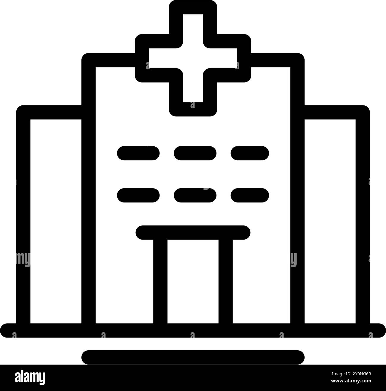 Symbol Gebäude Krankenhaus Symbole bearbeitbare Datei Stock Vektor