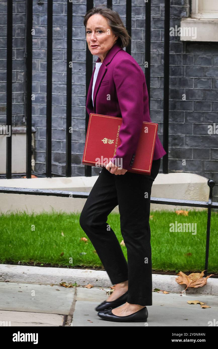 London, Großbritannien. September 2024. Jo Stevens, Staatssekretär für Wales, Parlamentsabgeordneter Cardiff East. Minister der Starmer-Regierung nehmen an der Kabinettssitzung in der Downing Street Teil. Quelle: Imageplotter/Alamy Live News Stockfoto