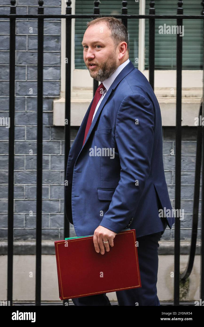 London, Großbritannien. September 2024. Ian Murray, Staatssekretär für Schottland, Abgeordneter Edinburgh South. Minister der Starmer-Regierung nehmen an der Kabinettssitzung in der Downing Street Teil. Quelle: Imageplotter/Alamy Live News Stockfoto