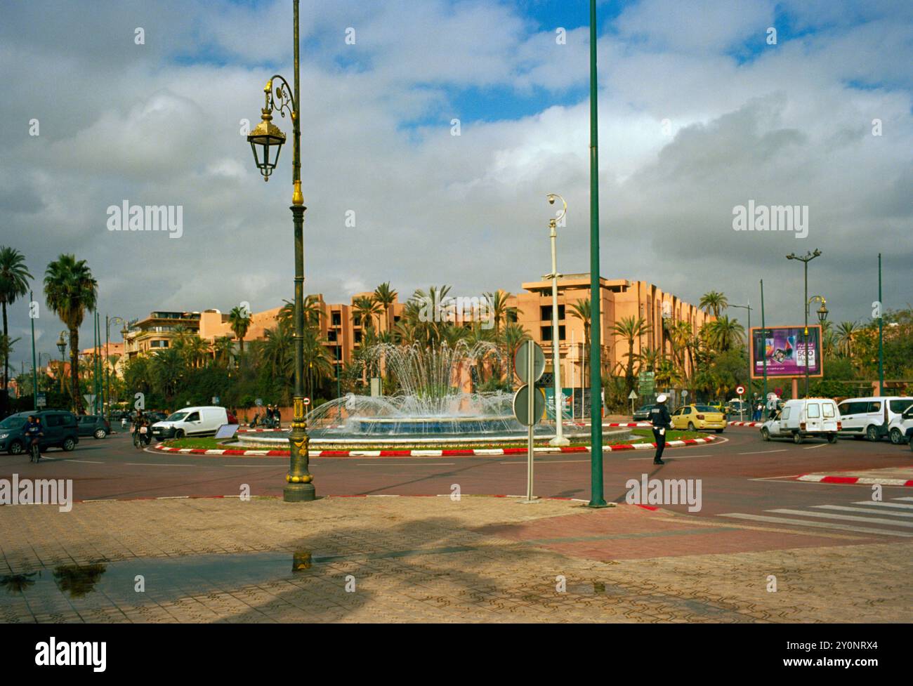 Place de la Liberte in Gueliz in Marrakesch in Marokko im Maghreb in nordafrika Stockfoto