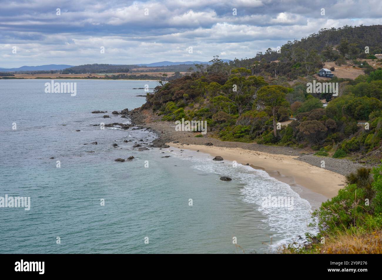 Malerischer Blick auf die Ostküste, Swansea, Tasmanien, Australien Stockfoto