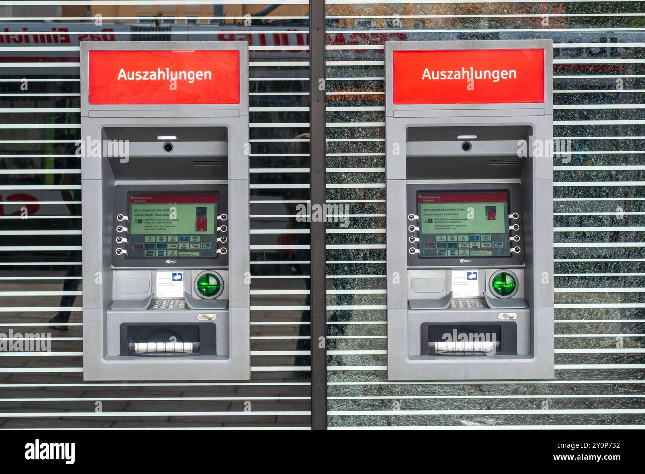 EC-Automat und Geldautomat der Stadtsparkasse in Augsburg EC-Automat und Geldautomat der Stadtsparkasse in Augsburg *** EC-Automat und Geldautomat Stockfoto